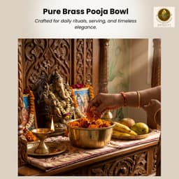 Brassify Pure Brass Pooja Bowl (Katori) – 100% Handmade Brass Bowl for Pooja, Prasad, Bhog & Daily Rituals