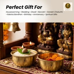 Brassify Pure Brass Pooja Bowl Set of 2 | Handcrafted Brass Bowls for Kapoor, Kumkum, Prasad & Dry Fruits
