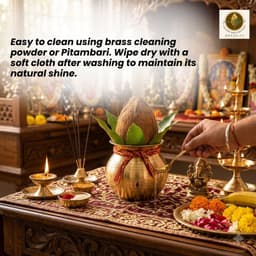 Brassify Pure Brass Kalash (Lota) for Pooja | Traditional Brass Pot for Mandir, Griha Pravesh, Havan & Daily Rituals