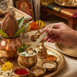 Brassify Pure Brass Pooja Spoon | Handcrafted Brass Ritual Spoon for Abhishek, Charanamrit, Havan & Temple Use