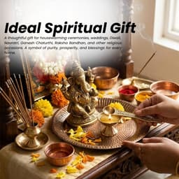 Brassify Pure Brass Pooja Spoon | Handcrafted Brass Ritual Spoon for Abhishek, Charanamrit, Havan & Temple Use