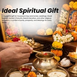Brassify Traditional Brass Pooja Lota & Spoon Set