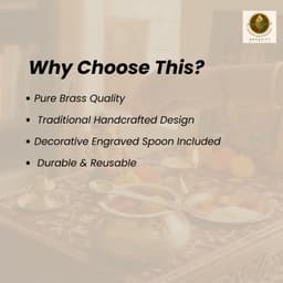 Brassify Traditional Brass Pooja Lota & Spoon Set