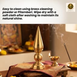 Brassify Pure Brass Mandir Kalash | Traditional Brass Pooja Kalash for Temple, Home & Religious Rituals | Decorative Brass Kalash