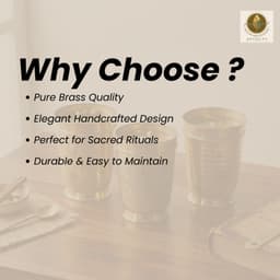 Brassify Pure Brass Glass Set of 3 | Traditional Brass Drinking Glasses for Home & Pooja