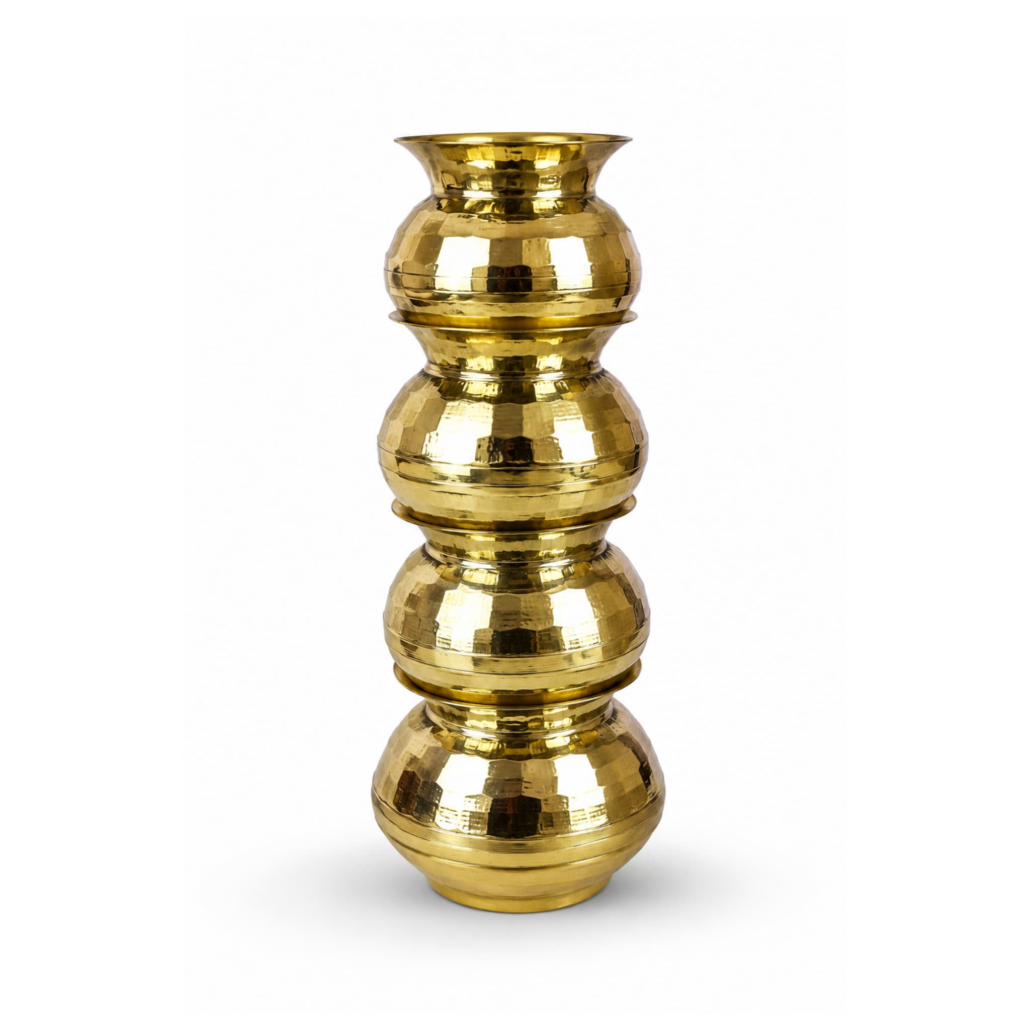Brassify Pure Brass Decorative Kalash | Traditional Multi-Tier Brass Kalash for Home, Temple & Pooja Décor