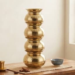 Brassify Pure Brass Decorative Kalash | Traditional Multi-Tier Brass Kalash for Home, Temple & Pooja Décor