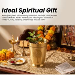 BRASSIFY Premium Brass Drinking Glass with Tree of Life Engraving | Elegant Brass Water Tumbler | Traditional Metal Glass for Home, Dining & Gifting