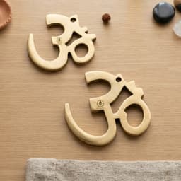 Brass Om Wall Hanging Decorative | Sacred Aum Symbol for Home, Temple & Pooja Room | Brassify