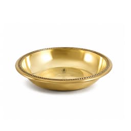 BRASSIFY Premium Brass Bowl with Decorative Beaded Rim | Traditional Brass Serving & Pooja Bowl for Home Décor