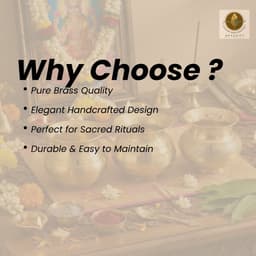 BRASSIFYL Handcrafted Brass Kalash Set | Traditional Decorative Pooja Kalash for Home & Festive Décor