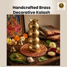 BRASSIFYL Multi-Tier Brass Mandir Kalash | Handcrafted Brass Kalash for Puja, Temple & Festive Décor