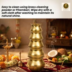 BRASSIFYL Handcrafted Brass Mandir Kalash | Traditional Brass Kalash for Pooja, Temple & Festive Décor