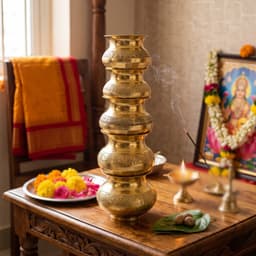 BRASSIFYL Handcrafted Brass Decorative Kalash Set – Traditional Pooja & Home Déco