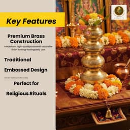 BRASSIFYL Handcrafted Brass Decorative Kalash Set – Traditional Pooja & Home Déco