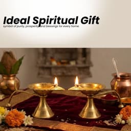 BRASSIFYL Brass Diya Pair – Handcrafted Traditional Brass Oil Lamps for Pooja & Home Décor