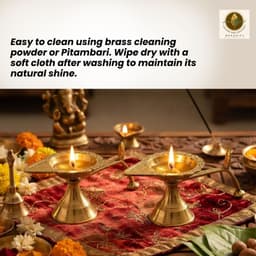 BRASSIFYL Brass Diya Pair – Handcrafted Traditional Brass Oil Lamps for Pooja & Home Décor