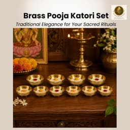BRASSIFYL Premium Brass Pooja Bowl Set – Handcrafted Brass Decorative & Serving Bowls