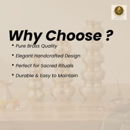 BRASSIFYL Handcrafted Brass Kalash Set | Traditional Decorative Panchapatra Kalash for Pooja, Temple & Home Décor