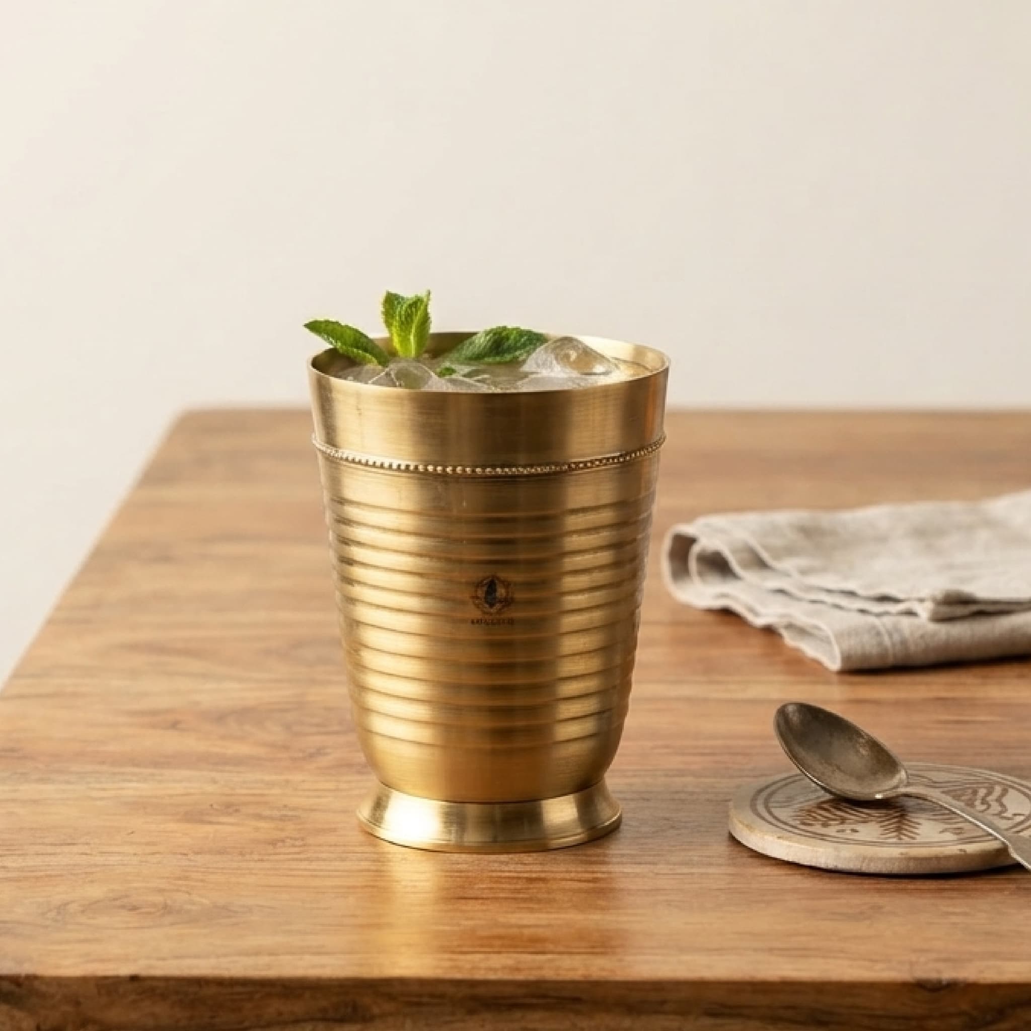 Brassify Premium Brass Drinking Glass – Handcrafted Peetal Glass