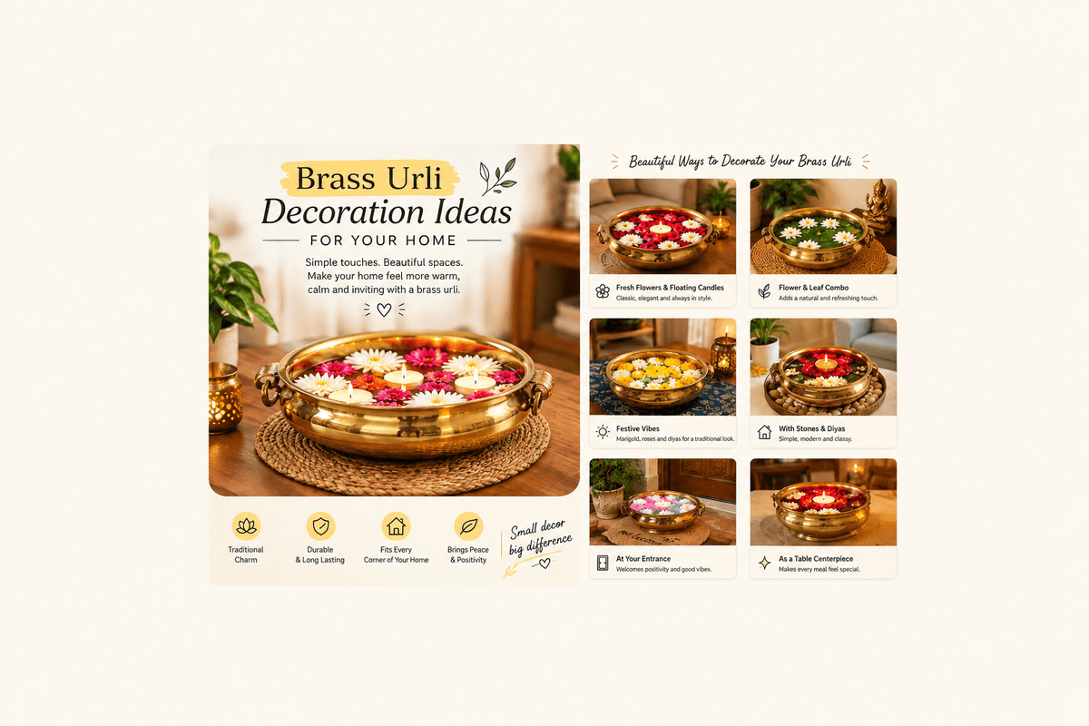 Brass Urli Decoration Ideas for Your Home