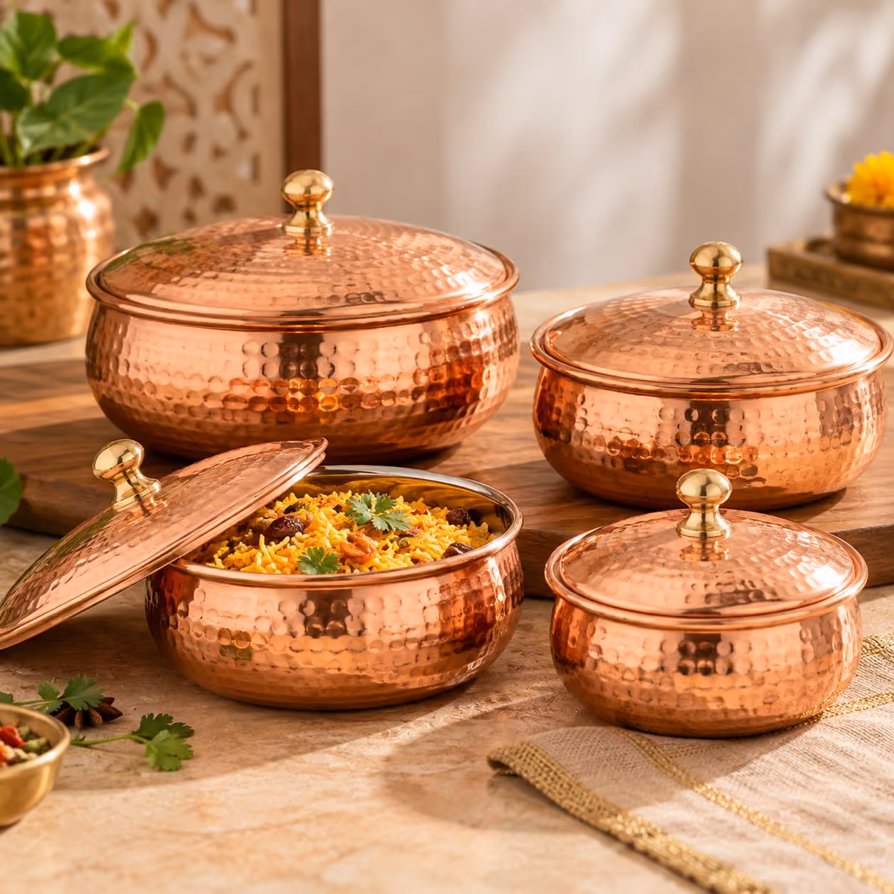 Copper Serving Bowls