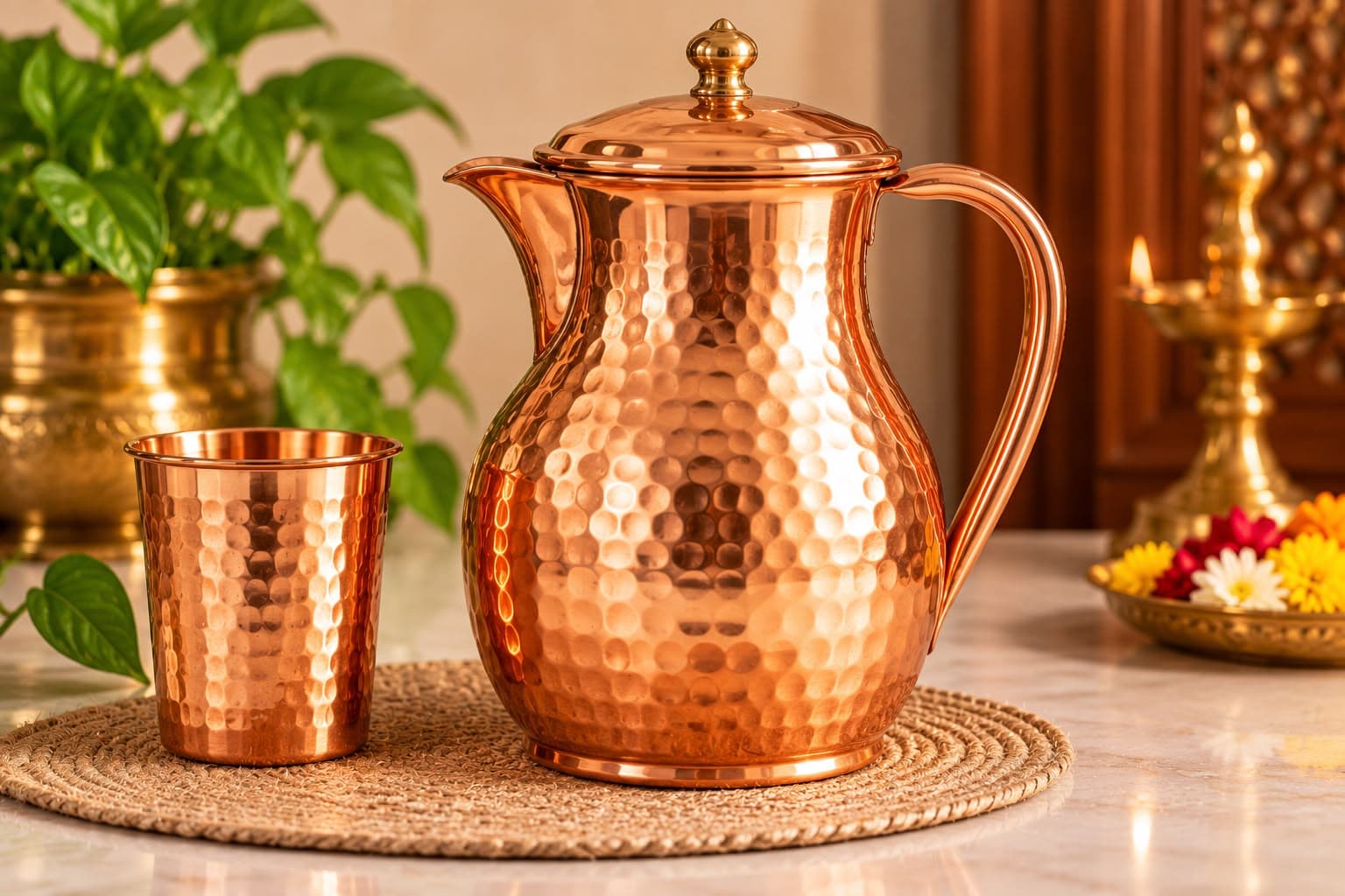 Brassify Copper Water Jug